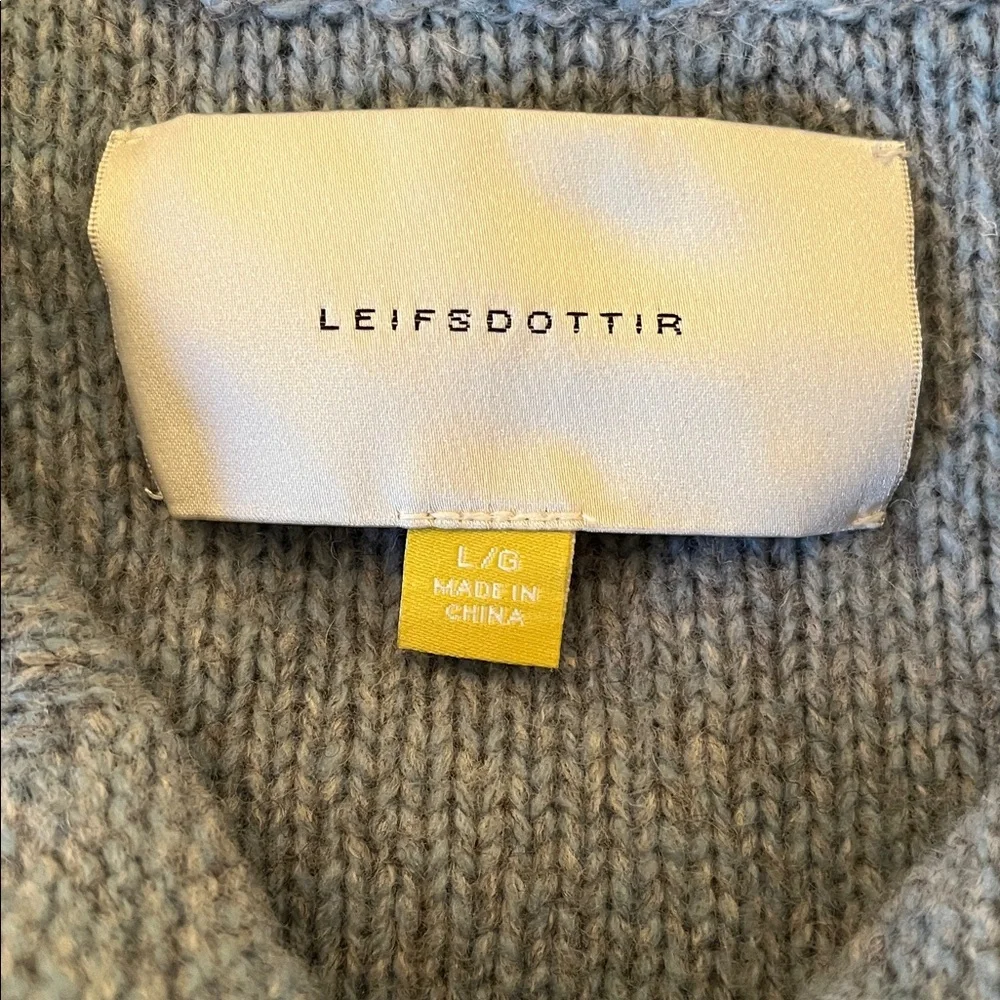 Rare!  Anthropologie Leifsdottir Sylvan Scene Button Cardigan, Blue, Large. EUC - Picture 5 of 10